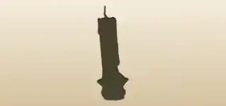 ろうそく立てのシルエット