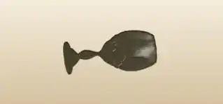 ワイングラスのシルエット
