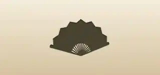 扇子のシルエット