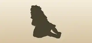 人形のシルエット