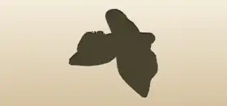 スリッパのシルエット