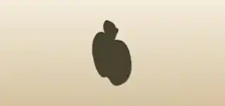 リンゴのシルエット