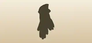 手袋のシルエット