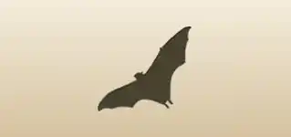 コウモリのシルエット