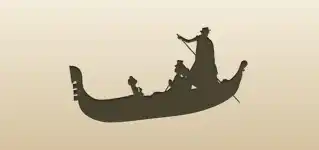 ゴンドラのシルエット