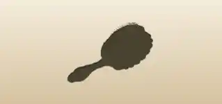 ヘアブラシのシルエット