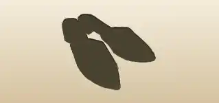 スリッパのシルエット