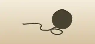 毛糸のシルエット