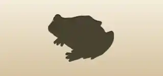 ヒキガエルのシルエット