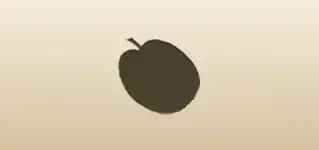 リンゴのシルエット