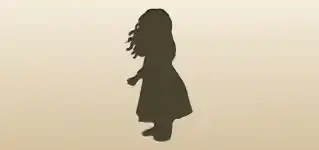 人形のシルエット