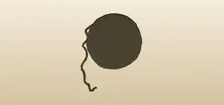 毛糸のシルエット