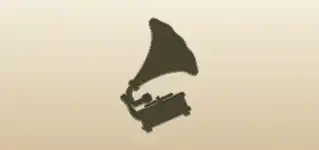 蓄音機のシルエット