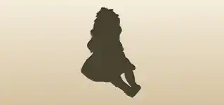 人形のシルエット