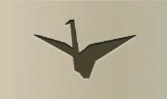 Paper Crane silhouette