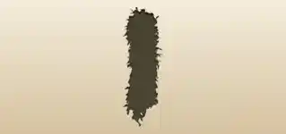 ボアの襟巻きのシルエット