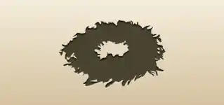 ボアの襟巻きのシルエット