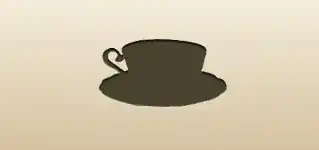 コーヒーカップのシルエット