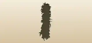 ボアの襟巻きのシルエット