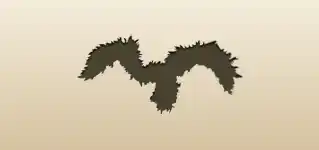 ボアの襟巻きのシルエット