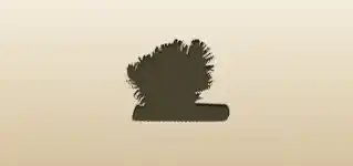 羽飾りのシルエット