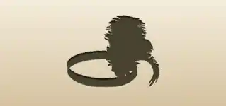 羽飾りのシルエット