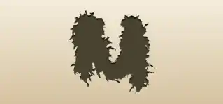 ボアの襟巻きのシルエット