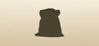 コーヒー豆のシルエット