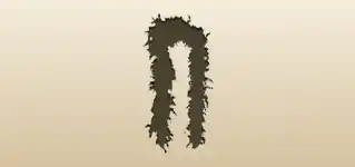ボアの襟巻きのシルエット