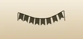 Bunting Flags silhouette