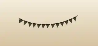 Bunting Flags silhouette