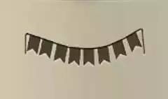 三角旗のシルエット