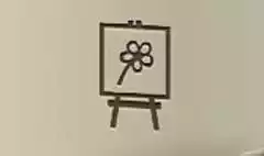 イーゼルのシルエット