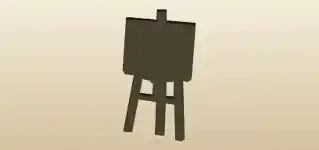 Easel silhouette