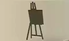 イーゼルのシルエット