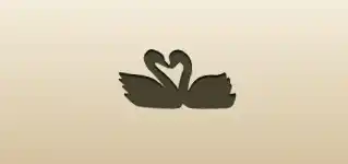 Pair of Swans silhouette