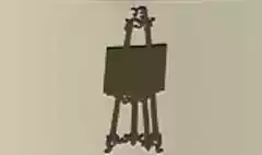 イーゼルのシルエット