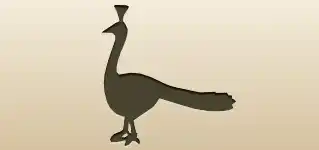 Peacock silhouette