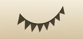 Bunting Flags silhouette