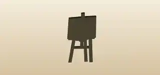 Easel silhouette