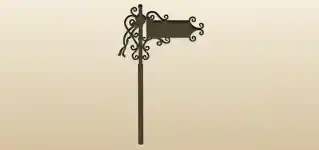 Direction Sign silhouette