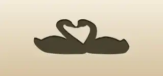 Pair of Swans silhouette