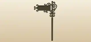 Direction Sign silhouette