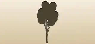 Balloons silhouette