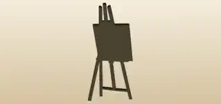 Easel silhouette