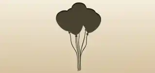 Balloons silhouette