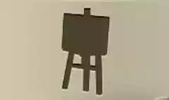 イーゼルのシルエット