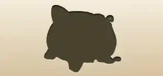 ブタの貯金箱のシルエット