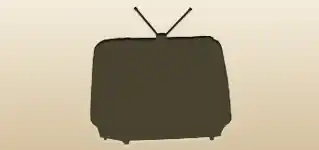 テレビ受像機のシルエット