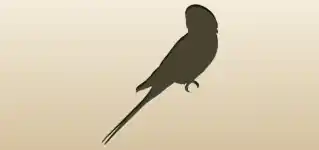 オウムのシルエット